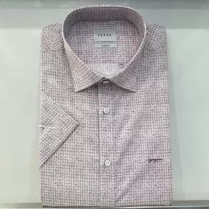 [예작]예작 20S/S 와인 체크 프린트 슬림핏 반팔셔츠 YJ0MBS427WI_SC