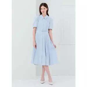 [JJ지고트](천안아산점)핀턱 셔츠 플리츠 플레어 원피스 GS5A0OP541