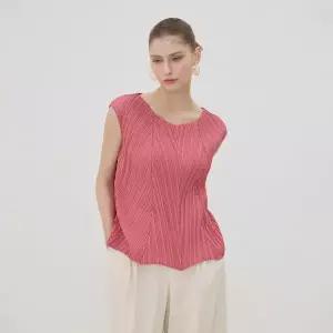 [롯데백화점]플리츠미 플리츠 오블리크 슬리브리스 블라우스_HPBLS125L32