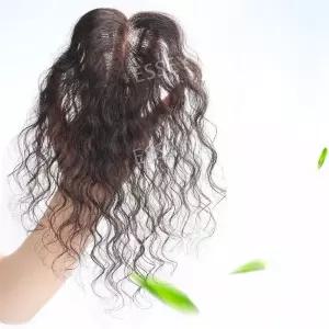 곱슬 파마 부분가발 중년 가발 엄마 정수리 앞머리