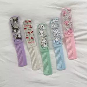 산리오 키티 시나모롤 포차코 접이식 미니 빗 거울 세트 5종 [앞머리]