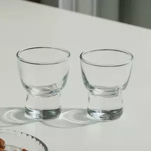 곡선 쉐입 유리 소주잔 술잔 60ml 예쁜소주잔 집들이선물 특이한술잔 사케잔