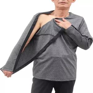 깁스 환자복 트임 상의 쇄골 어깨 수술후 긴팔 티셔츠