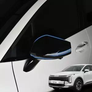더뉴 스포티지 NQ5 사이드 미러 튜닝 몰딩블랙 포인트 자동차드레스업 크롬죽이기 신차필수용품 차량 튜닝