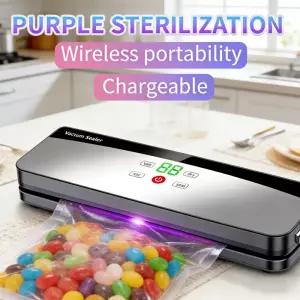 충전식 무선 휴대용 진공 밀봉기 멀티팩 밀봉 카운트다운 디스플레이 터치 방수 버튼 C715