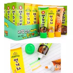 먹지마 리얼소스 형광펜 (12개묶음) 어린이 문구선물세트/학용품/초등문구세트 선물