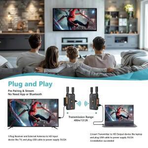 Vrriis WL097 PRO 4K 무선 오디오  시스템 HDMI 익스텐더 카메라 라이브 스트리밍 / 노트북 PC TV 로