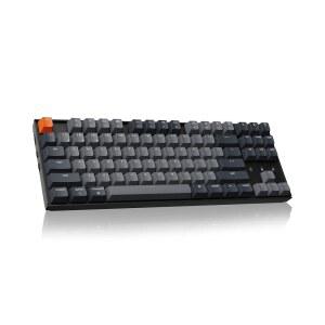 Mac용 Keychron K8 텐키리스 무선 기계식 키보드, 화이트 백라이트, 블루투스, 멀티태스킹, 브라운 스위치가 있는 Windows용 타입-C 유선 게이밍 키보드