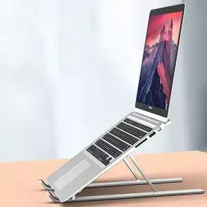 노트북 스탠드 접이식 쿨링 알루미늄 노트북 거치대 휴대용 맥북 열발산 데스크탑 사이즈 미끄럼 파우치