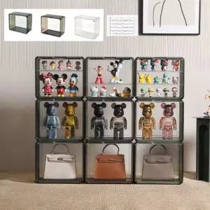 피규어 보관함 소형 아크릴 장식장 투명 정리함 수집품 진열장 모형 미니어처 수납함 레고 캐릭터 탁상용