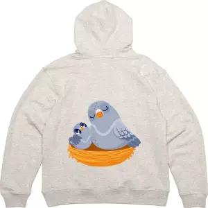 [골드스마일]후드집업 뒷면 프린트티셔츠 사랑하는 비둘기 가족