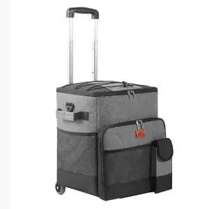 바퀴달린 보냉백 캐리어 대형 휴대용 카트 대용량 이동식 쿨러 아이스박스