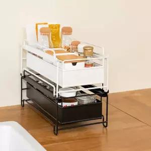 싱크대 044FUA66 조미료 양념통 정리대 적층형 슬라이딩 선반