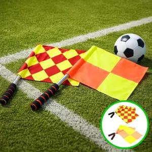 MF06 축구심판기 주심기 선심기 경기용 스펀지그립 판정 보조 체크패턴플래그 심판장비 심판용품