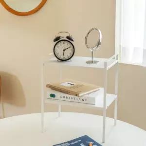 다용도 선반 2단 접이식 책상 철제 선반 주방 수납 원목 화장대 싱크대 미끄럼 진열대 화장실 욕실 방지