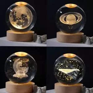 led 무드등 인테리어 유리구 수유등 수정구 무드등 침실 집들이선물 스탠드 테이블 책상 선물 거실 생일