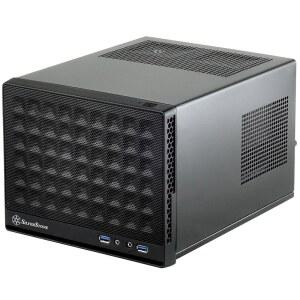 실버스톤 테크놀로지 초소형 미니 ITX 컴퓨터 케이스, 메시 전면 패널 블랙 (SST-SG13B-USA)