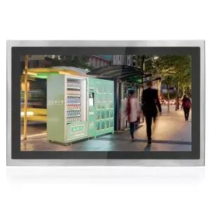 25인치 정전식 터치스크린 산업용 등급 스테인리스 스틸 304 000니트 LCD 모니터 (조도 센서 )