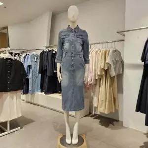 미센스 MB54DOM201Z 셔츠카라H라인데님원피스