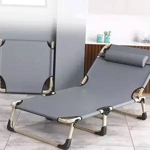 싱글 간이 침대 이동식 휴대용 사무실 접이식 간이 침대 휴식 가정용 1인용 간이용 야전 의자 수납 캠핑