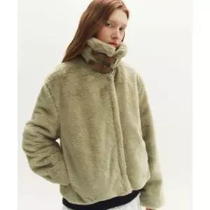 MARIE CLAIRE 페이크 퍼 숏 카라 자켓(MAFDJK18NKB)