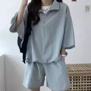 [텐바이텐]여성 아노락 바람막이 세트 캐주얼 하프집업 트레이닝