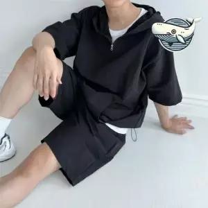 상하의세트 여름 남성 후드 반팔 트레이닝 복