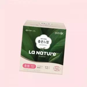 좋은느낌 라네이처 유기농 생리대 울트라슬림 중형 12매 X 1EA 시그니처 울트라 날개 4605392