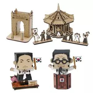 나무 입체퍼즐 우리나라 근현대사 4종 set 3.1운동 기념 목재퍼즐 만들기