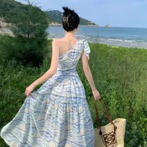 [라일리여성의류] Rly SD-260403 토텔라 언발 원숄더 스모크 원