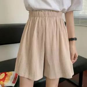 [라일리여성의류] Rly 여성 밴딩 스판 5부 플레어 주름 여름 숏팬츠