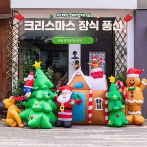 매장 산타크리스마스 2M 산타풍선 초대형 대형소품 그린 크리스마스 쇼핑몰 입간판
