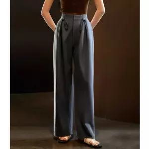 팬츠 여성용 와이드 조춘 스모크 통 정장 블레이저 MF1