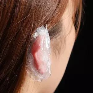 미용실 귀덮개 이어캡 염색 비닐 방수 일회용 100매