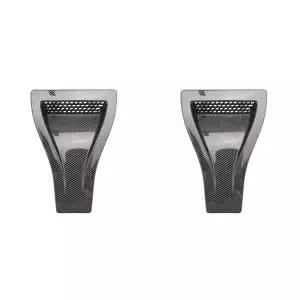 본넷덕트 후드 에어덕트 2X 범용 엔진 벤트 루버 에어 스쿱 보닛 인테이크 커버 카본 룩 자동차 부품 전면