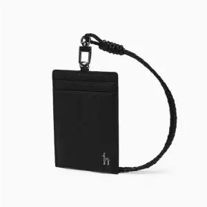 [헤지스]블랙 솔리드 목걸이형 카드홀더 HJHO5E605BK