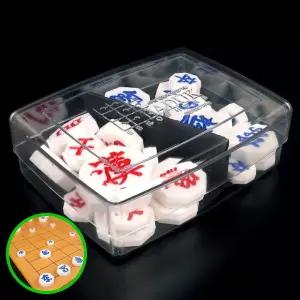 MF07 육형제 장기알 원목 나무 장기판 접이식 선물 장기세트 휴대 육형제바둑 기원용장기알 양면장기알