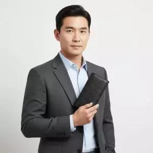 구찌 FW25 남성 GG 로고 버티컬 지갑 835014 AAE1T 1000