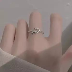 오너클랜 s925 큐피트 하트 캐쥬얼 우정링 커플링 은반지 레이어드반지 여성반지 오픈링 반지세트