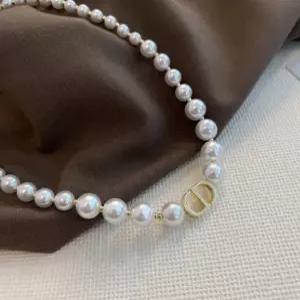 CD 스와로브스키 진주 목걸이 써지컬스틸 서지컬 초커 초크 박하선 새로고침 비즈 명품 써지컬 로즈골드 실버 팔찌 여성 여자 김고은 블랙핑크 지수 스왈 팬던트 펜던트 심플 레이어드