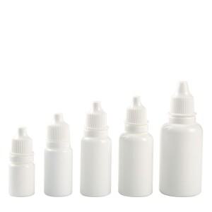 50pcs 흰색 스포이드 병 압착식 점안제 도난 방지 캡 빈 플라스틱 액체 바이알 5ml
