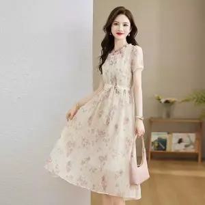 여사친 원피스 치마 롱 여름 예쁜 쉬폰 반팔 럭셔리 SPO마켓2