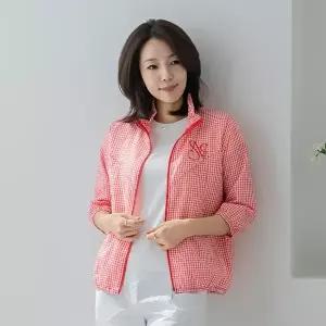 [마담4060]엄마옷 마담4060 점퍼 중년여성 데일리 고방체크셔링넥 -YJP2604009-