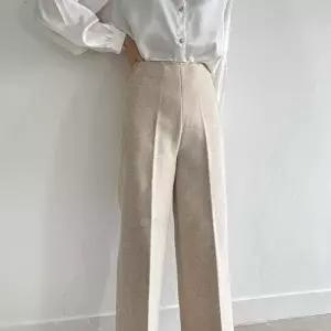 [옷자락][클리어런스]와이드핏 하이웨이스트 스판 정장 슬랙스_5