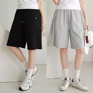 [셀러허브 패션]제니유 여성 사이드 스냅 버튼 버뮤다 6부 밴딩 반바지 하프 팬츠 (49215055)