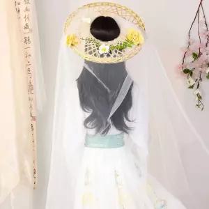 삿갓 베일 모자 코스프레 여성 협객 도구 얼굴 가리개 햇빛차단 한복 헤어