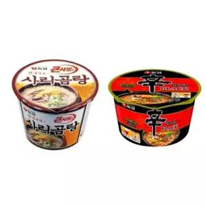 가정라면 농심 사리곰탕 큰사발x6컵+신라면블랙 큰x6