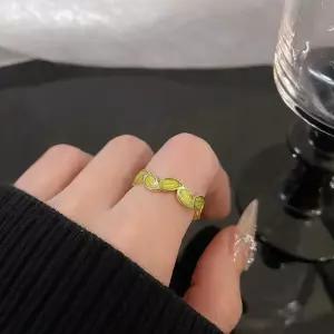 풀잎반지 특이한 웃긴 우정 커플 오픈 링 반지 검지 중지 애끼 반지