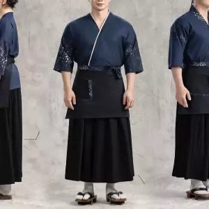 일본 유카타 남성 전통의상 기모노 여성 일식 요리사복 조리복 유니폼