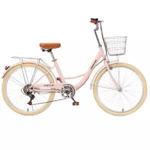 클래식 여성용 자전거 운동 산책 장보기 출퇴근 바구니 아줌마